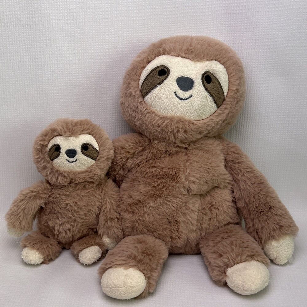 Cloud Island Target Sloth Mom & Baby Plush Rattle Stuffed Animal Toy Set Lovey